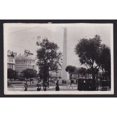 EL OBELISCO ANTIGUA TARJETA POSTAL BUENOS AIRES CIUDAD